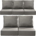 Luxury 22x24/22x25 6-Inch Outdoor Cushions Set of 5 - Water-Resistant