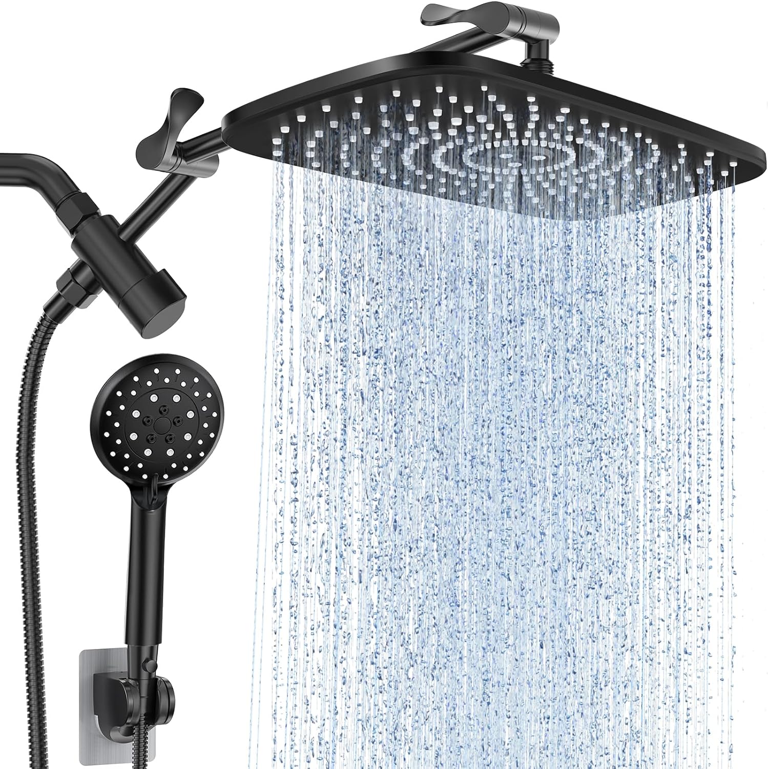 Veken 11.8in Rain Black Shower Head for Luxury Spa Experience