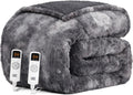 EHEYCIGA Faux Fur Heated Electric Blanket for Cozy Warmth