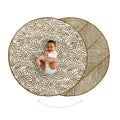 Reversible Quilted Organic Cotton 48in Play Mat - Versatile Baby