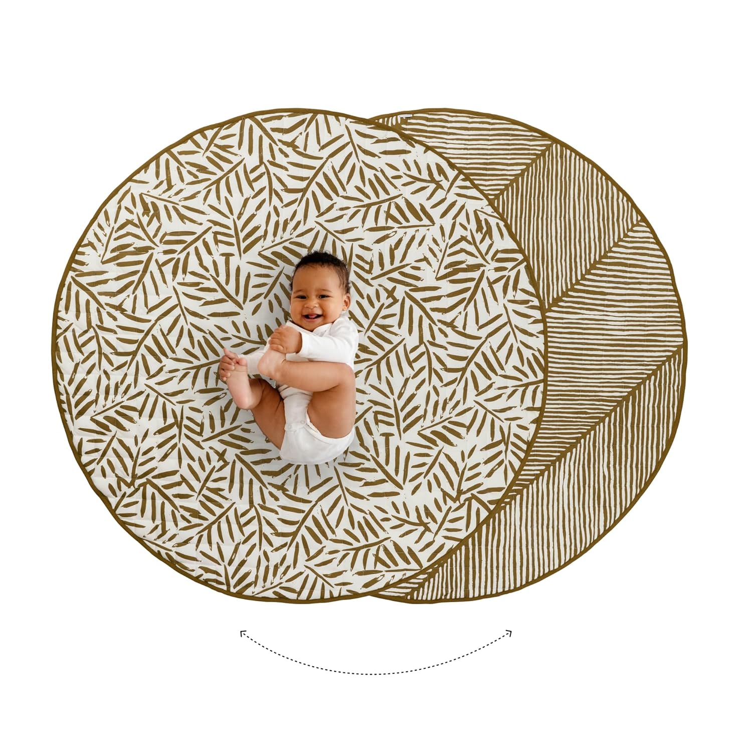 Toddlekind 48in Reversible Quilted Luxe Play Mat for Babies