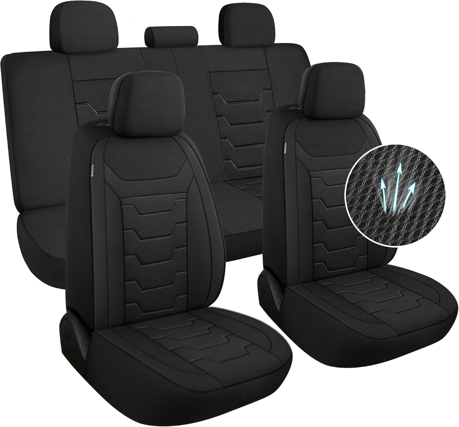Breathable 3D Air-Mesh Car Seat Covers - Universal Fit