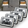 4x6 Led Headlights Dot Approved Hi/Lo Sealed Beam with DRL - Bright