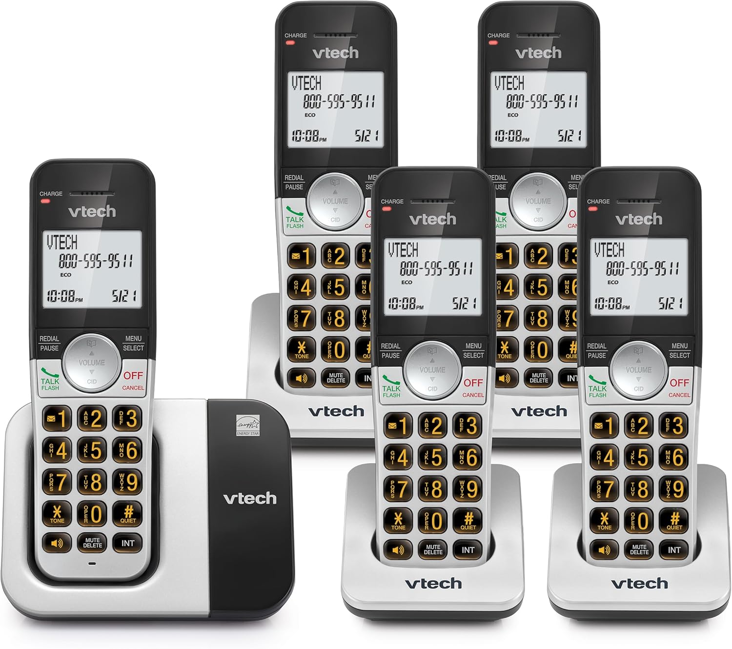 VTech VG231-5 Cordless Phone with Large Display and Big Buttons
