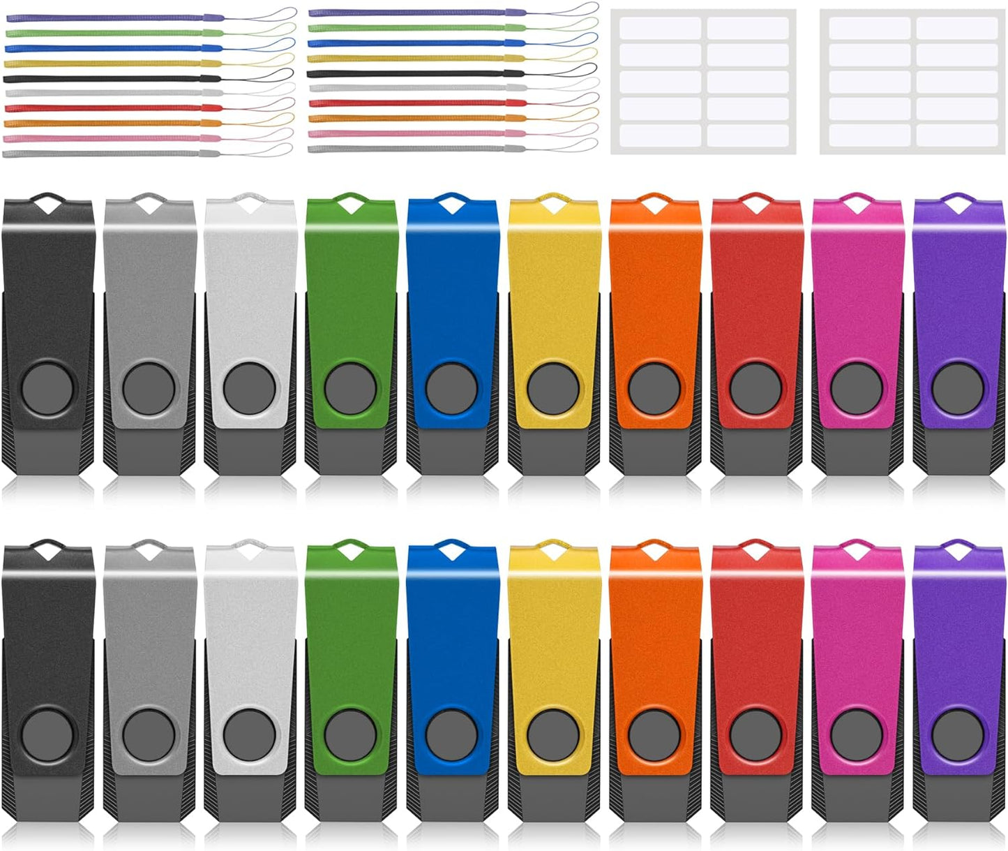 2GB USB Flash Drives 20 Pack for Data Storage & Transfer