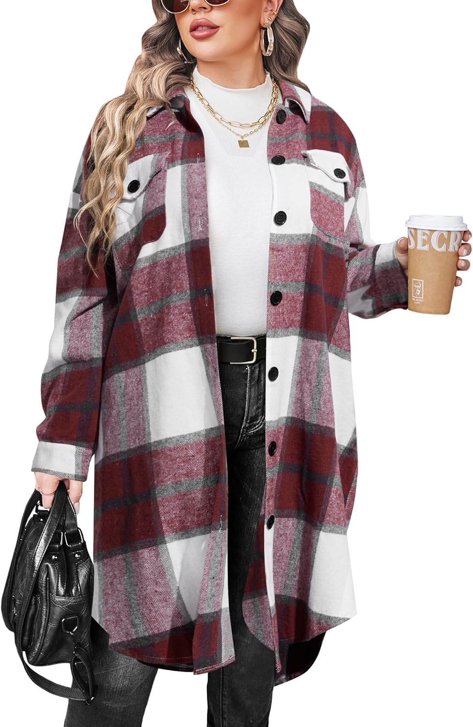 Plus Size Flannel Plaid Shirts for Women - Stylish and Comfy