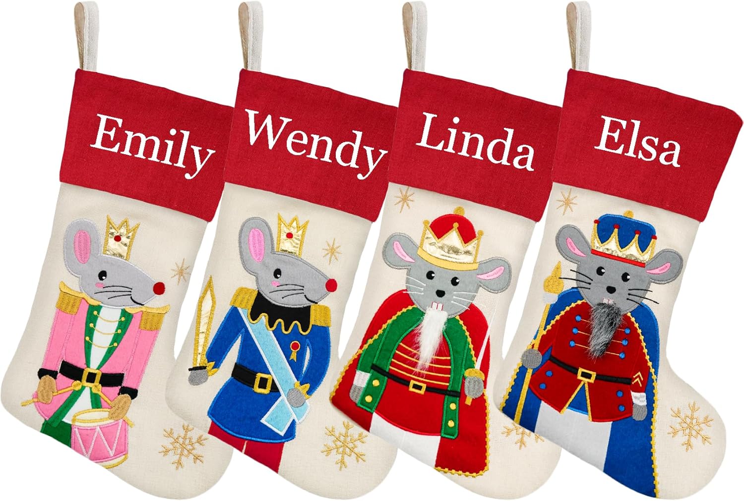 DearSun Personalized Christmas Stockings Set of 4 for Family