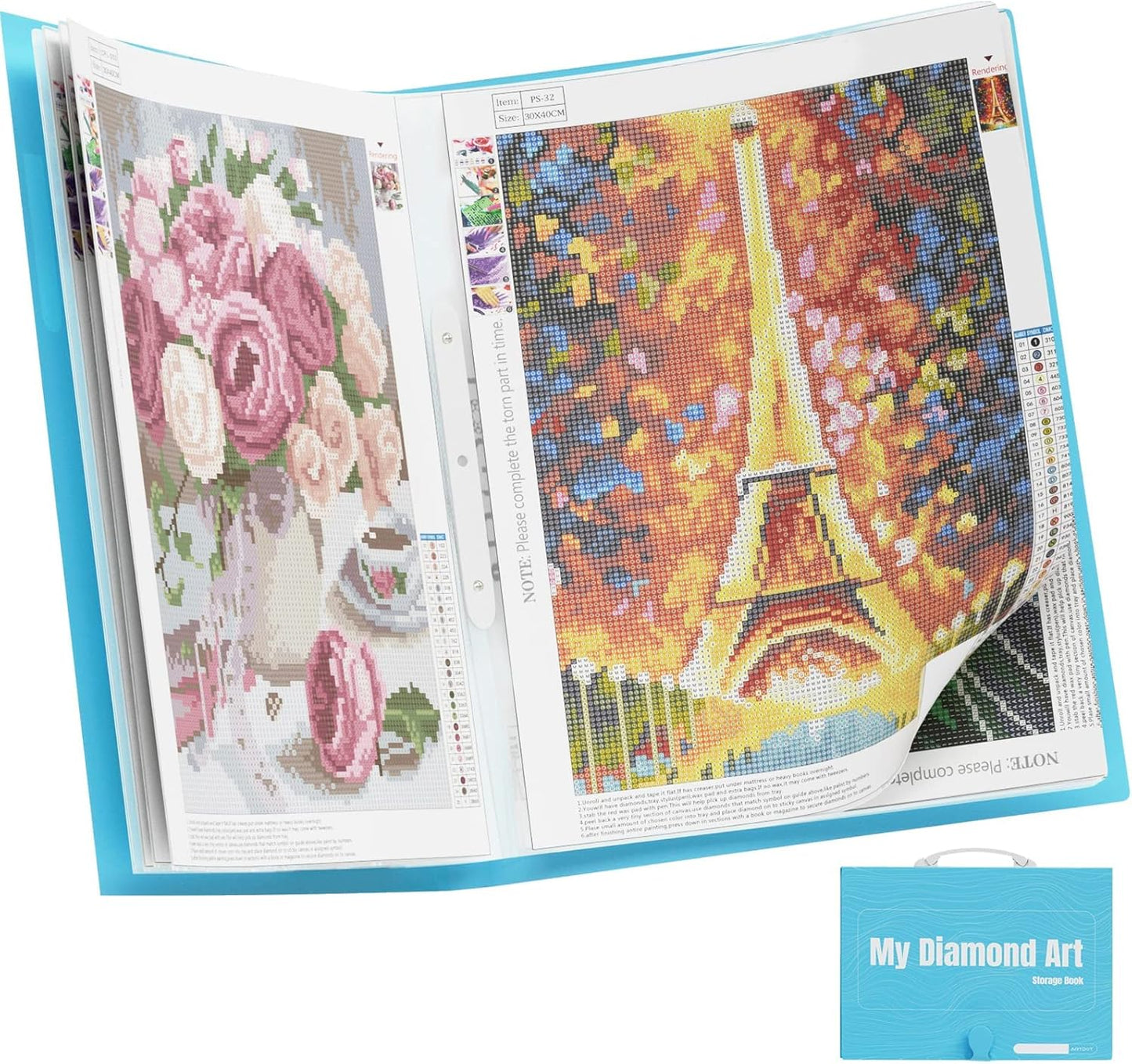 ARTDOT A2 Storage Book for Diamond Art Kits - Large Capacity