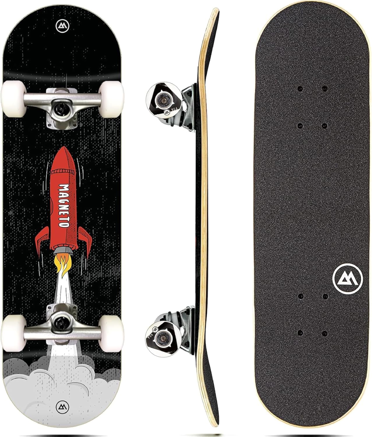 Magneto Complete Skateboard for Beginners and Teens - 27.5in