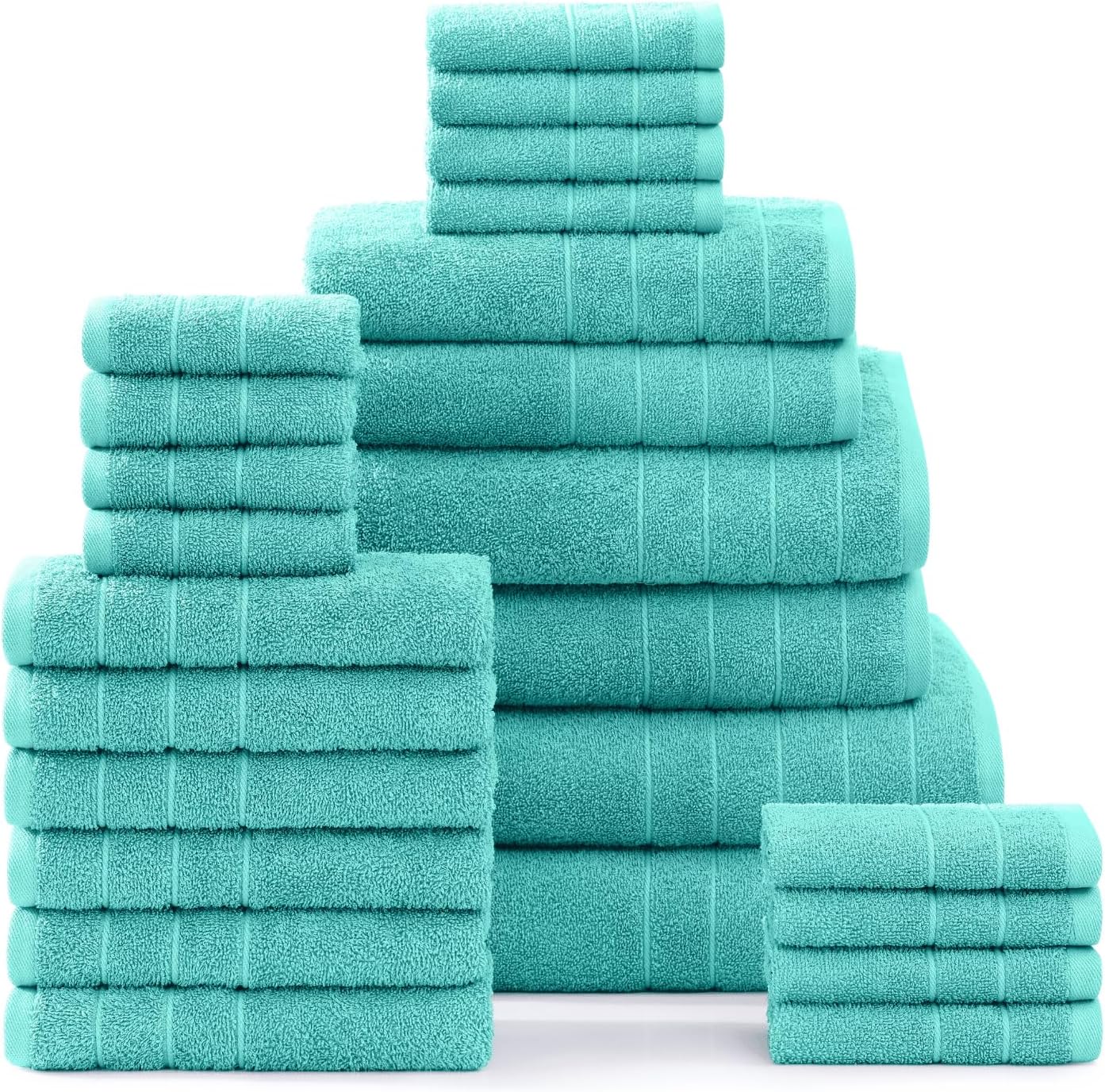 Casa Platino 24 Pc Cotton Towel Set for Luxurious Comfort