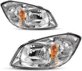oEdRo Headlights Assembly Compatible with Chevy Cobalt Pontiac G5