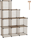 Wire Cube Storage 9-Cube Organizer - Modular Metal Grid Shelves