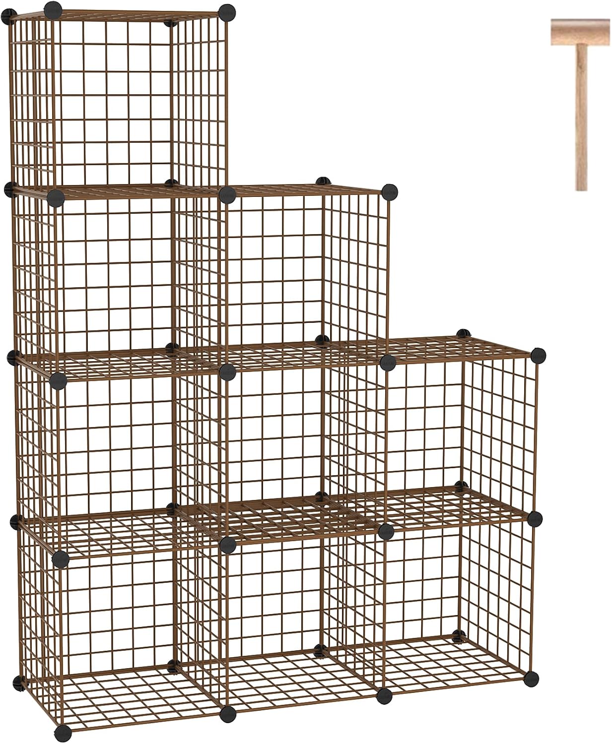 C&AHOME Wire Cube Storage - Versatile 9-Cube Organizer Unit