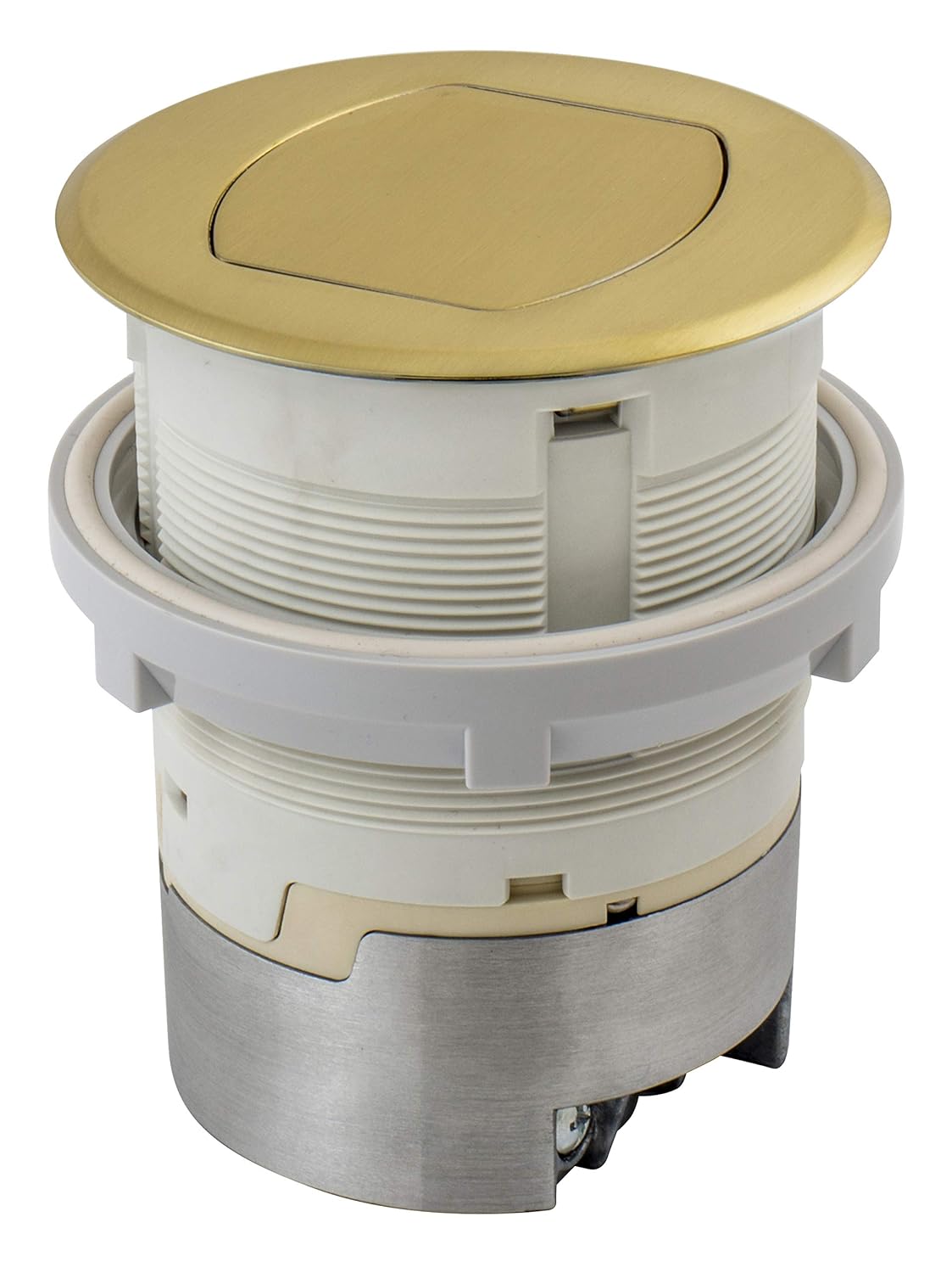 Bryant Electric RCT220BR Pop-Up Receptacle in Brushed Brass
