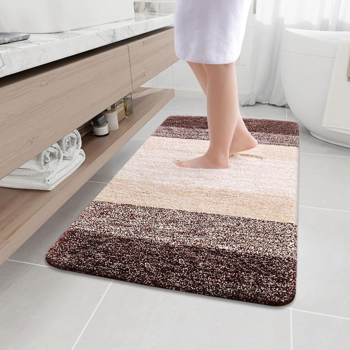 Arotive Microfiber Bathroom Rugs - Soft, Absorbent, Non-Slip