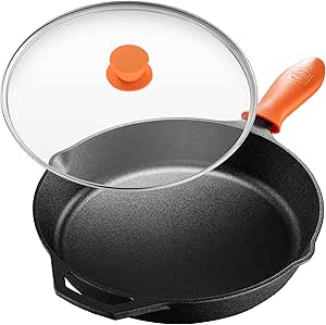 Legend Cookware Cast Iron Skillet with Lid for Versatile Cooking