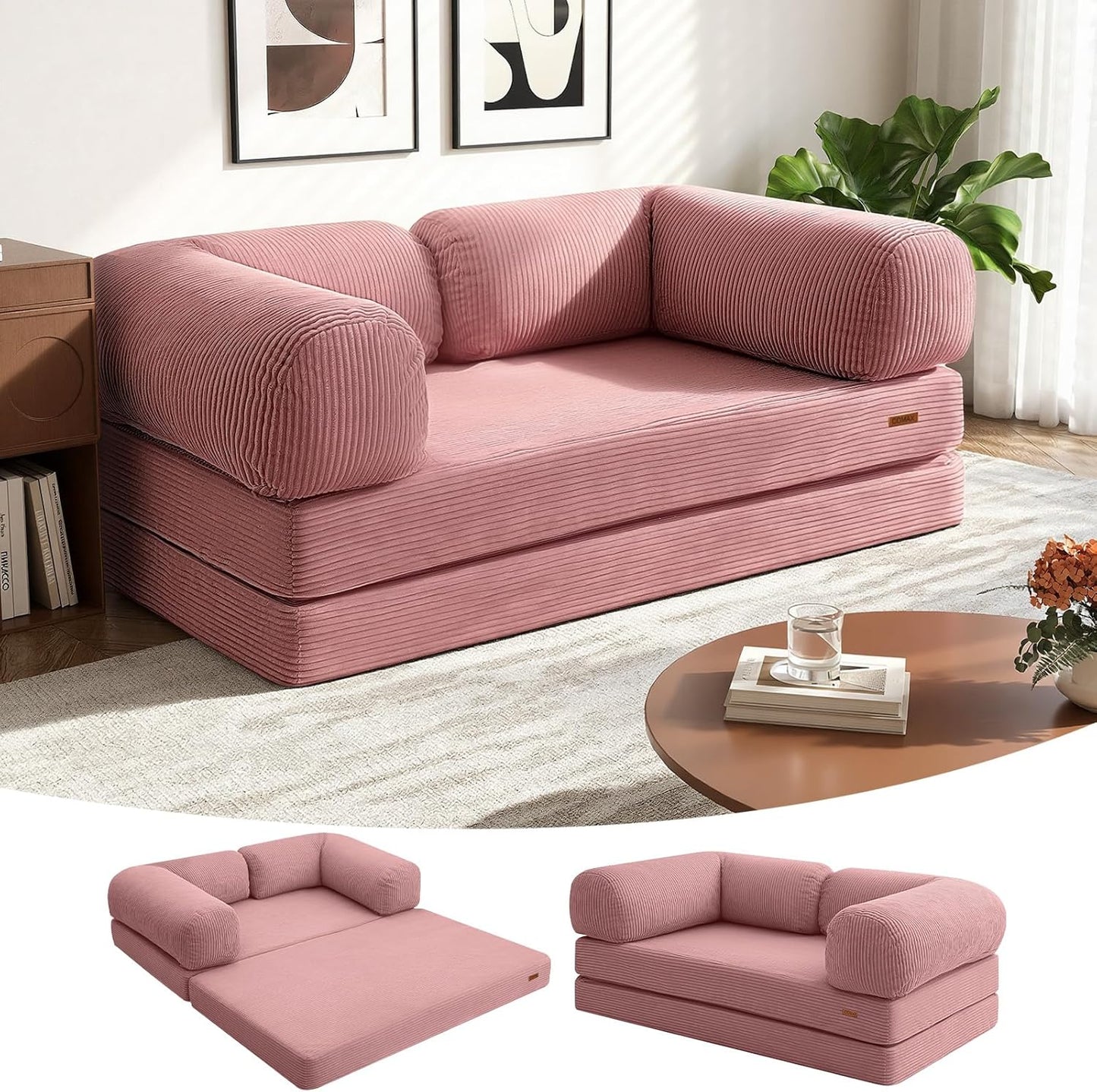 COMAX Folding Sofa Bed Queen - 4-in-1 Convertible Couch
