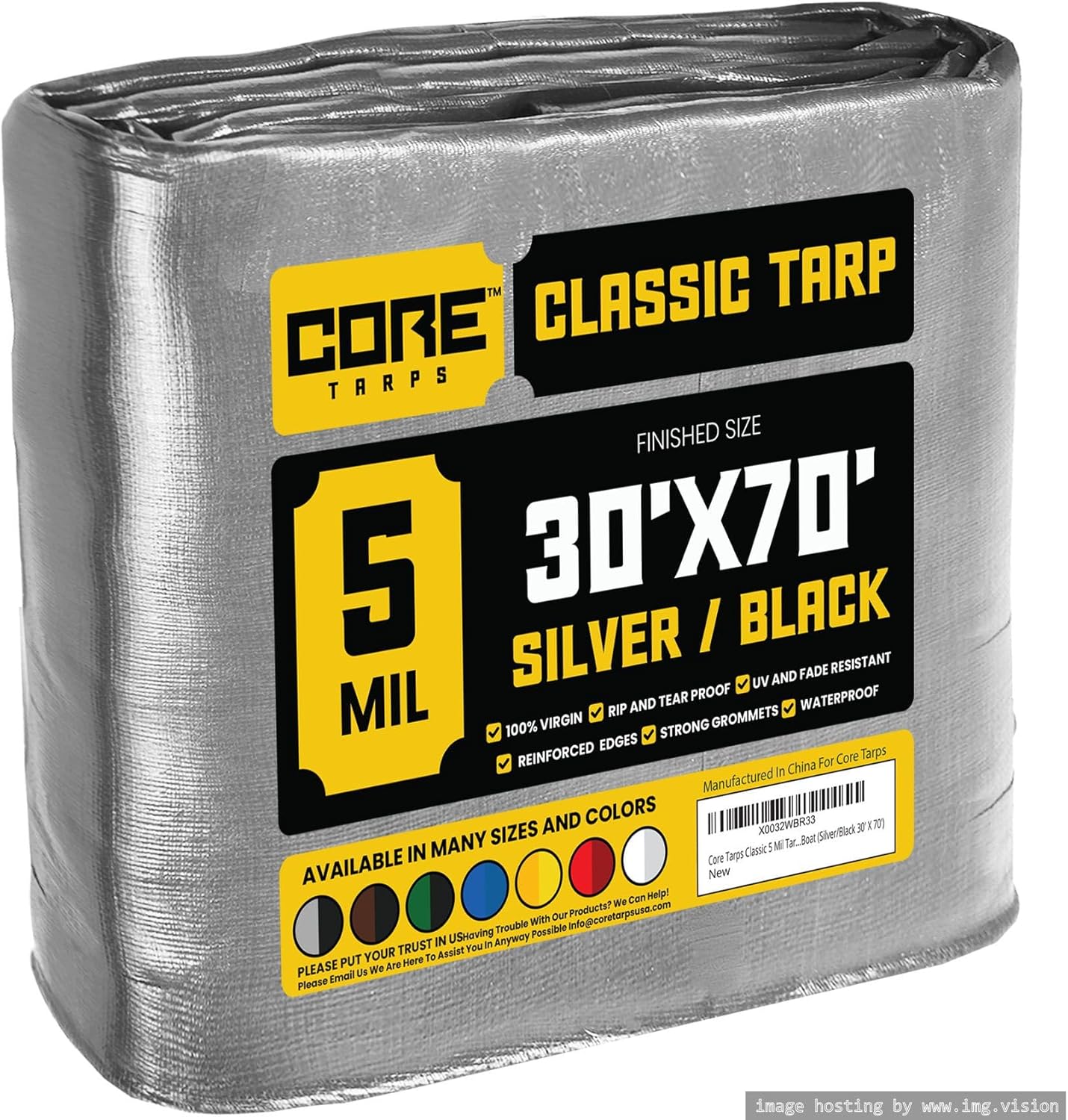 Core Tarps Classic 5 Mil Tarp Cover for All Weather Needs