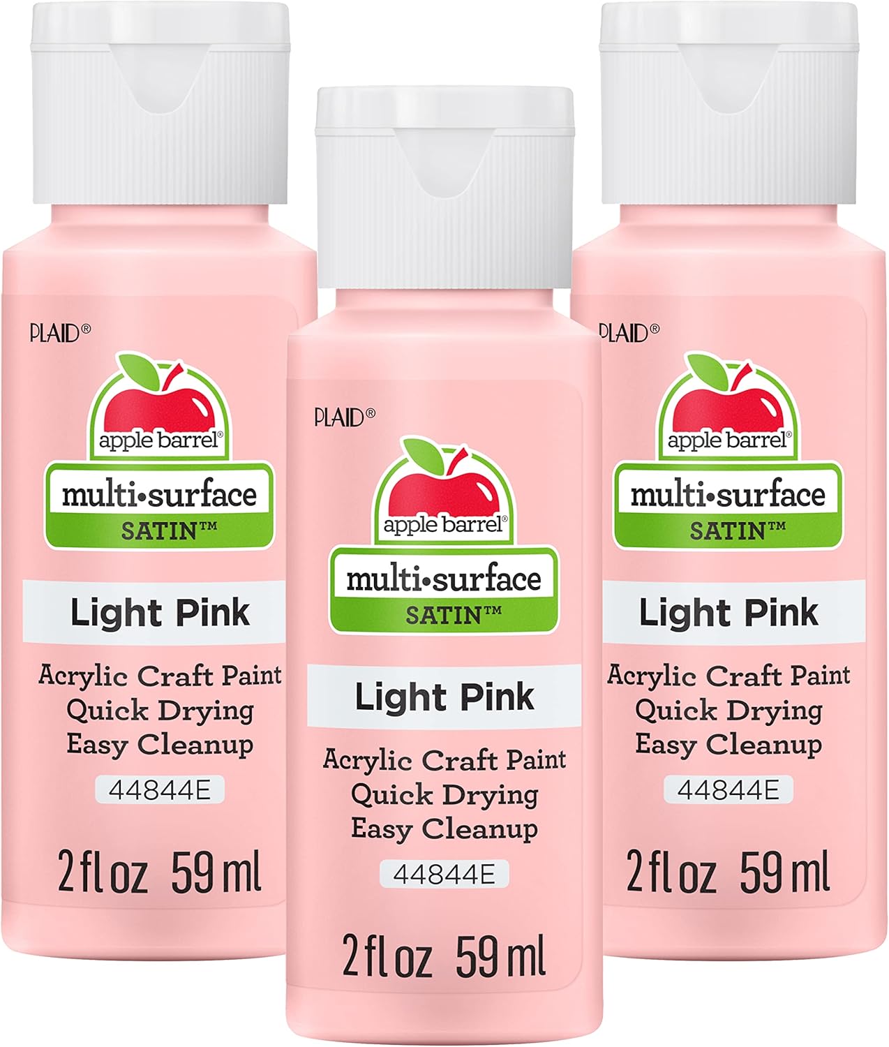 Apple Barrel Light Pink Acrylic Paint Trio - Versatile and Vibrant!