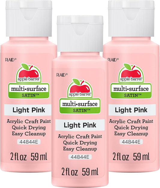 Apple Barrel Light Pink Acrylic Paint Trio - Versatile and Vibrant!