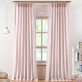 Soft Pink Semi Sheer Pinch Pleated Curtains for Stylish Interiors