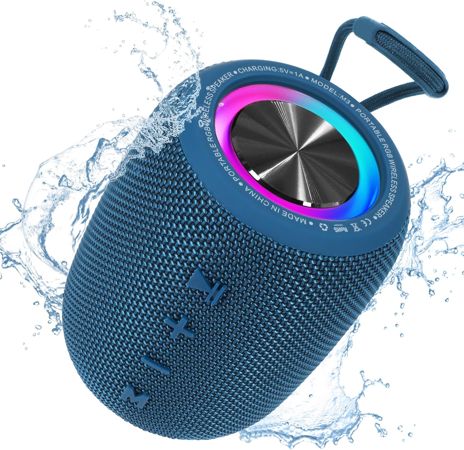 Compact 20W Bluetooth Speaker - Dynamic Bass & Lights!