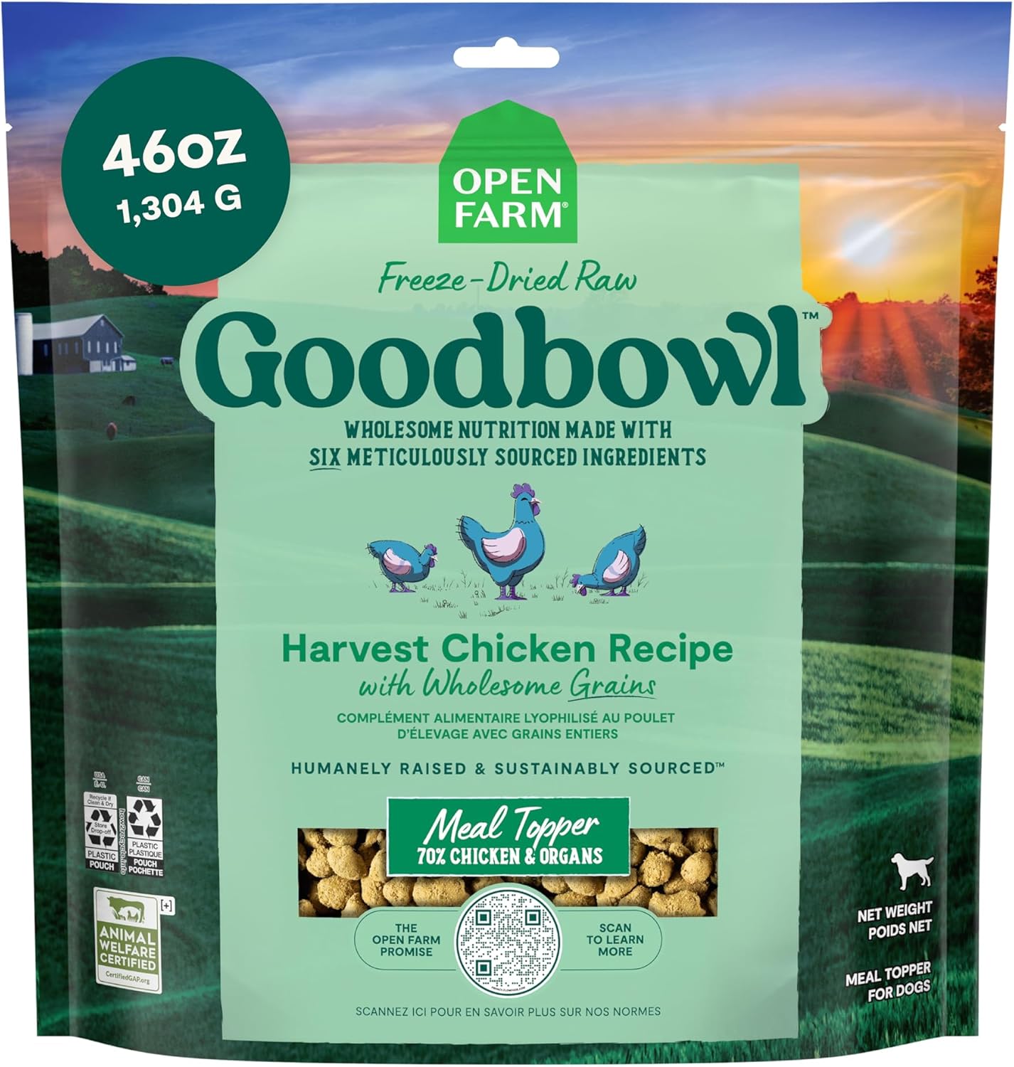 Open Farm Goodbowl Dog Food Topper with Freeze Dried Chicken