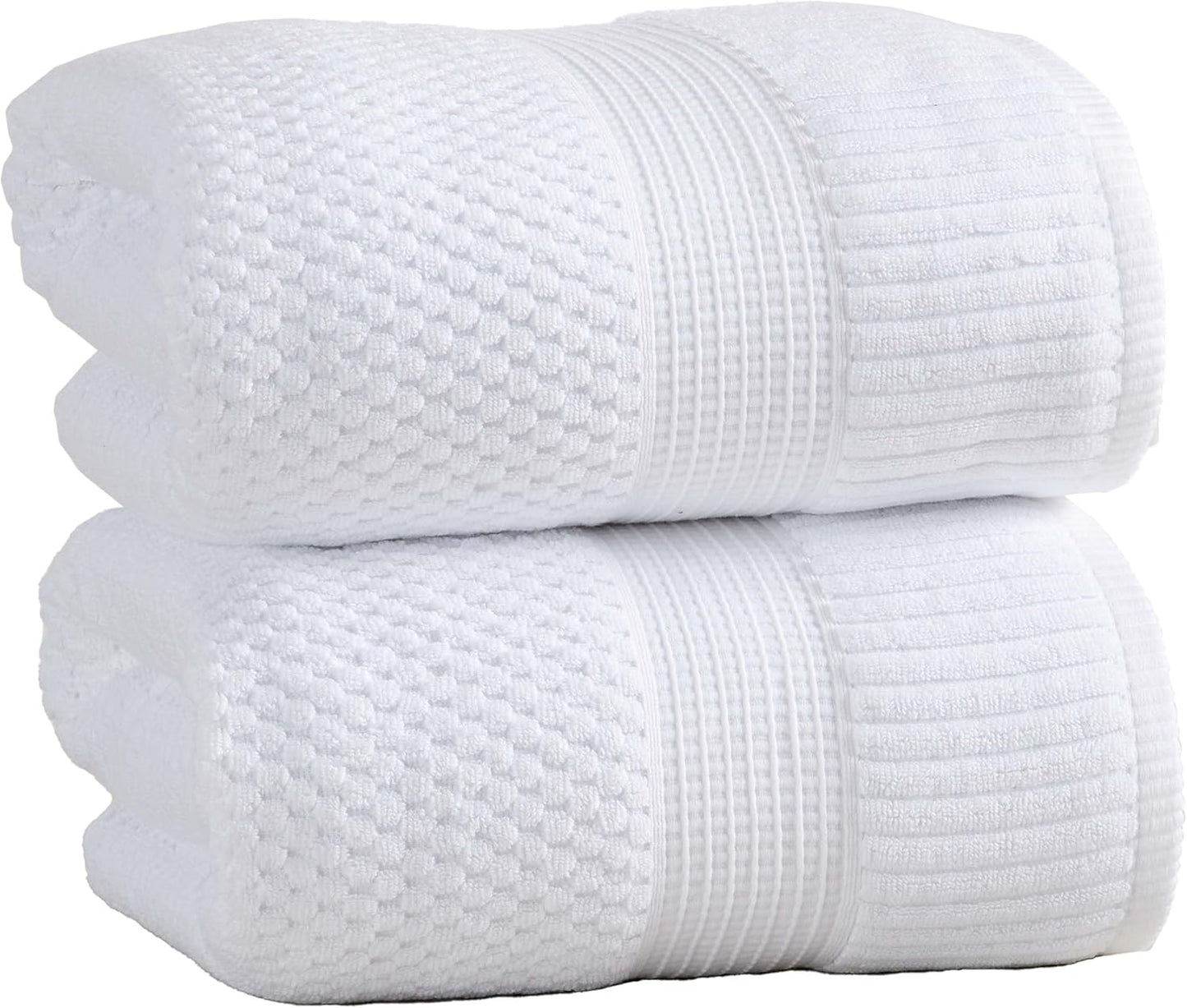 NY Loft 100% Cotton Bath Sheet Towel Set - Bright White