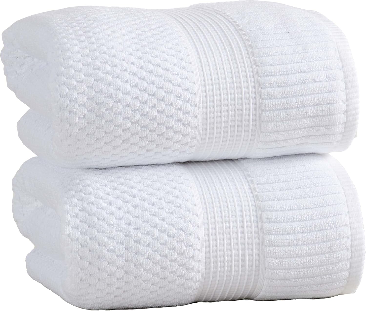 NY Loft 100% Cotton Bath Sheet Towel Set - Bright White