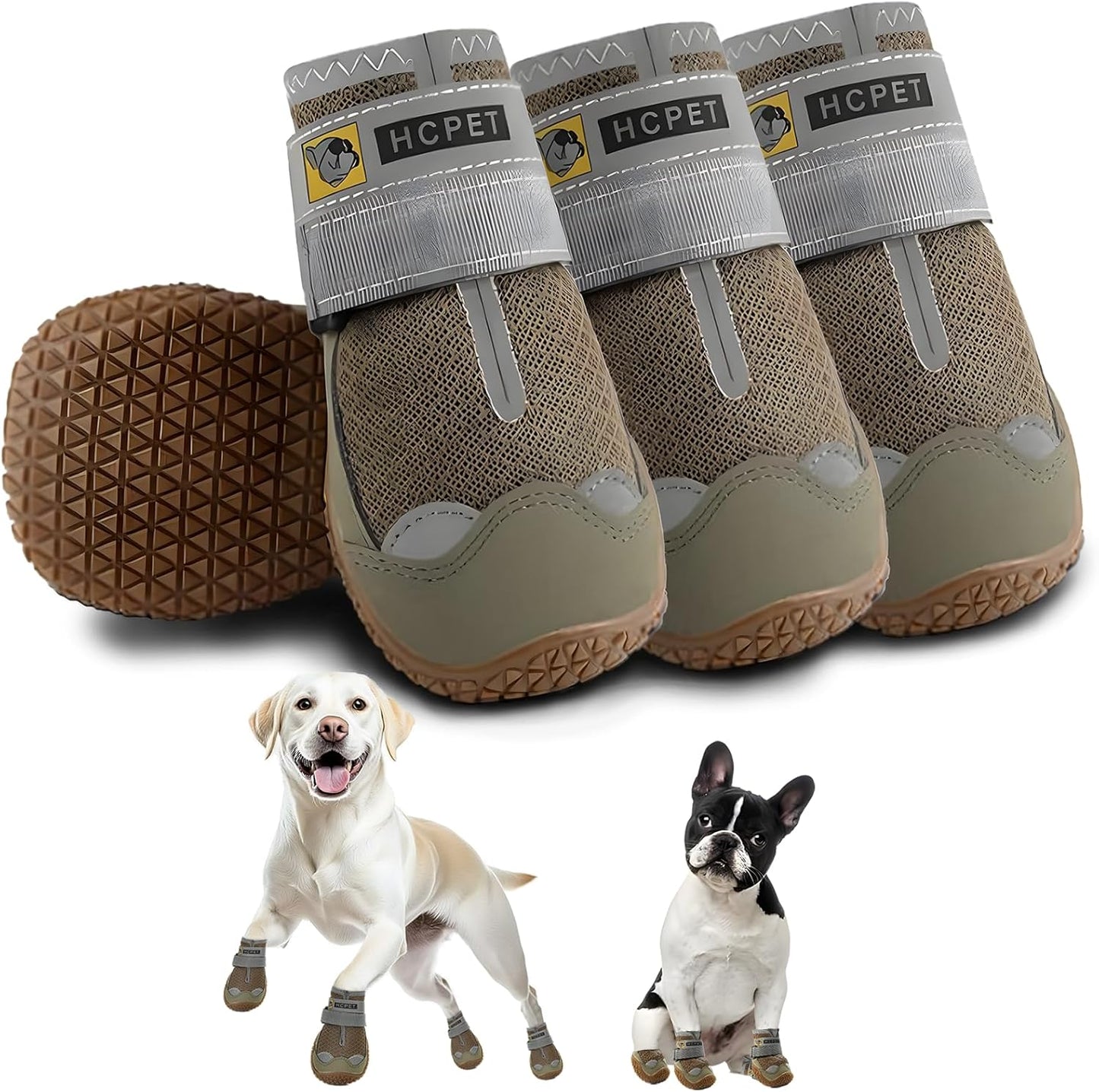 Hcpet Dog Shoes for Large Dogs - Breathable Anti-Slip Booties