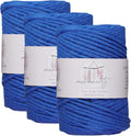 Macrame Cord 3mm Single Strand 3 Skeins Sax Blue - Soft Recycled