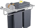 Alise 24 in Towel Shelf with Double Towel Bars - Compact Bathroom