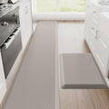 StepRite Kitchen Mats 2PCS Khaki 1in Thick - Cushioned Anti-Fatigue