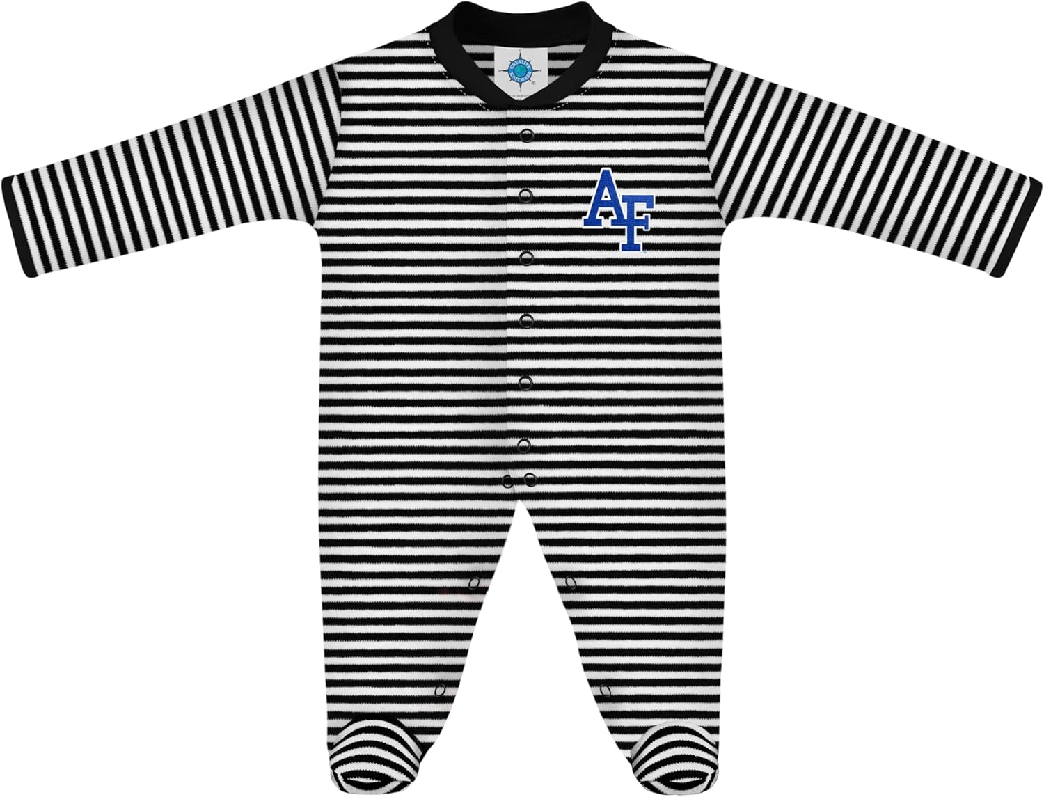 Creative Knitwear College Baby Striped Footed Romper for Kids