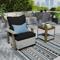 Outdoor Swivel Rocking Chair 360 Patio Rocker Rattan Chair Set