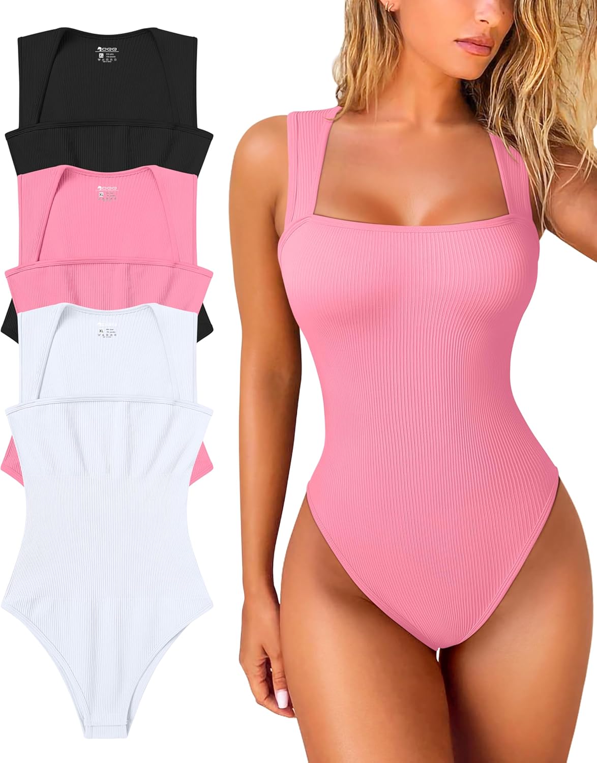 OQQ Women's 3 Piece Bodysuits for Stylish Comfort and Fit