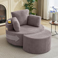 Estevo Oversized Swivel Recliner with Ottoman - Ultimate Comfort!