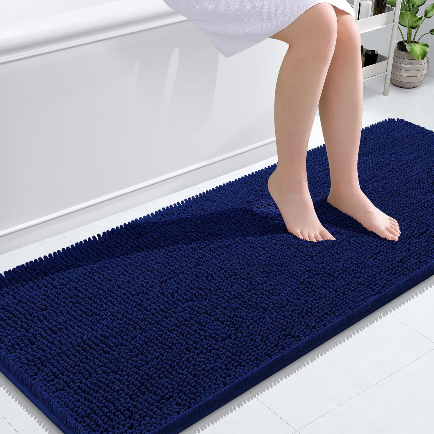 OLANLY Extra Soft Chenille Bath Rugs 59x24 for Ultimate Comfort