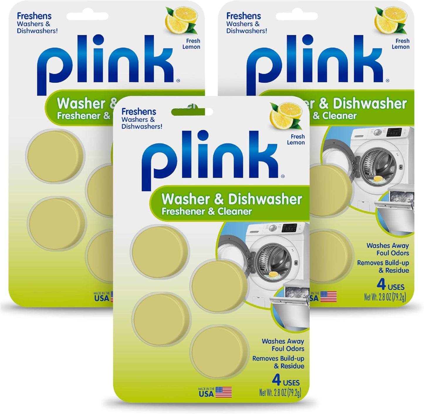 Plink Lemon Fresh Dishwasher Cleaner - Residue-Free & Odor-free!