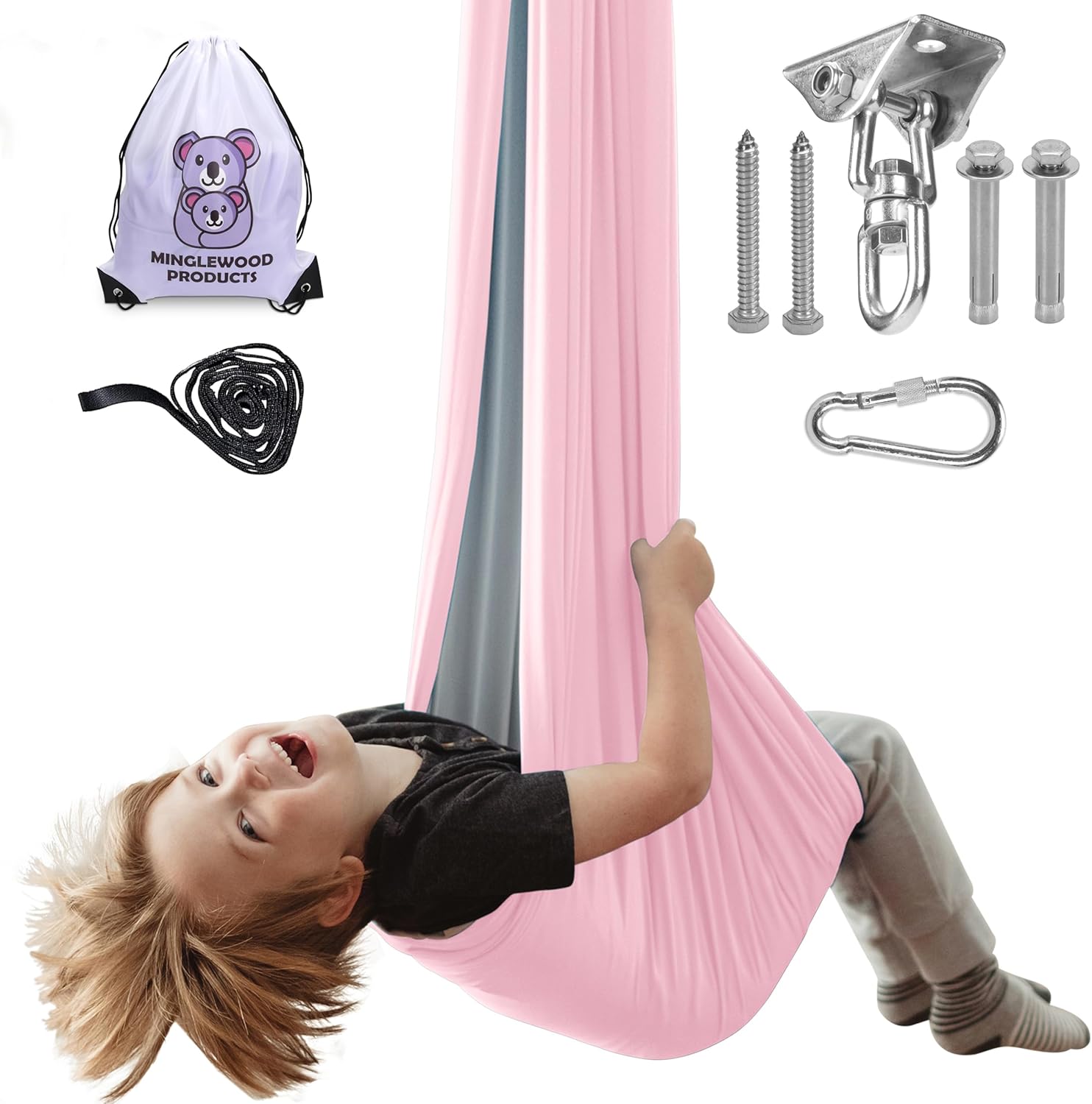 MINGLEWOOD Sensory Swing for Kids - Cozy Indoor Swing Set