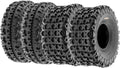 SunF 22x7-11 Front & 22x10-9 Rear ATV UTV Knobby Sport Tires - Rugged
