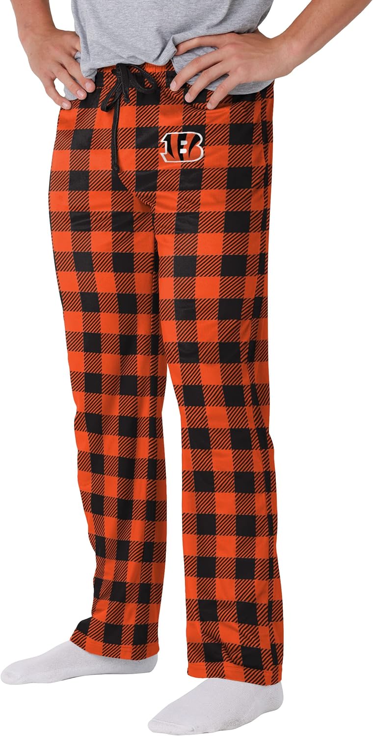 FOCO Men's NFL Team Logo Buffalo Check Lounge Pants for Comfort
