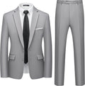 WULFUL Men's Slim Fit Two Button Suit - Tailored Look for Events