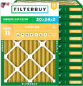 Filterbuy 20x24x2 Air Filter MERV 11 for Pets & Allergies