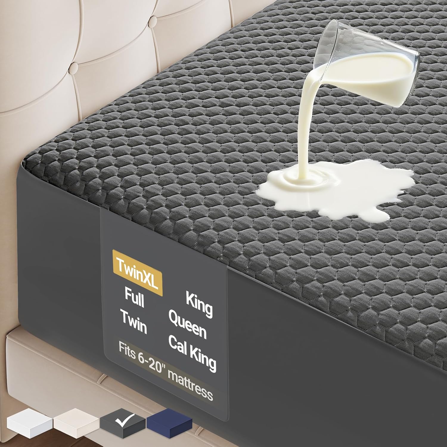 OhGeni 100% Waterproof Mattress Protector for Twin XL Beds