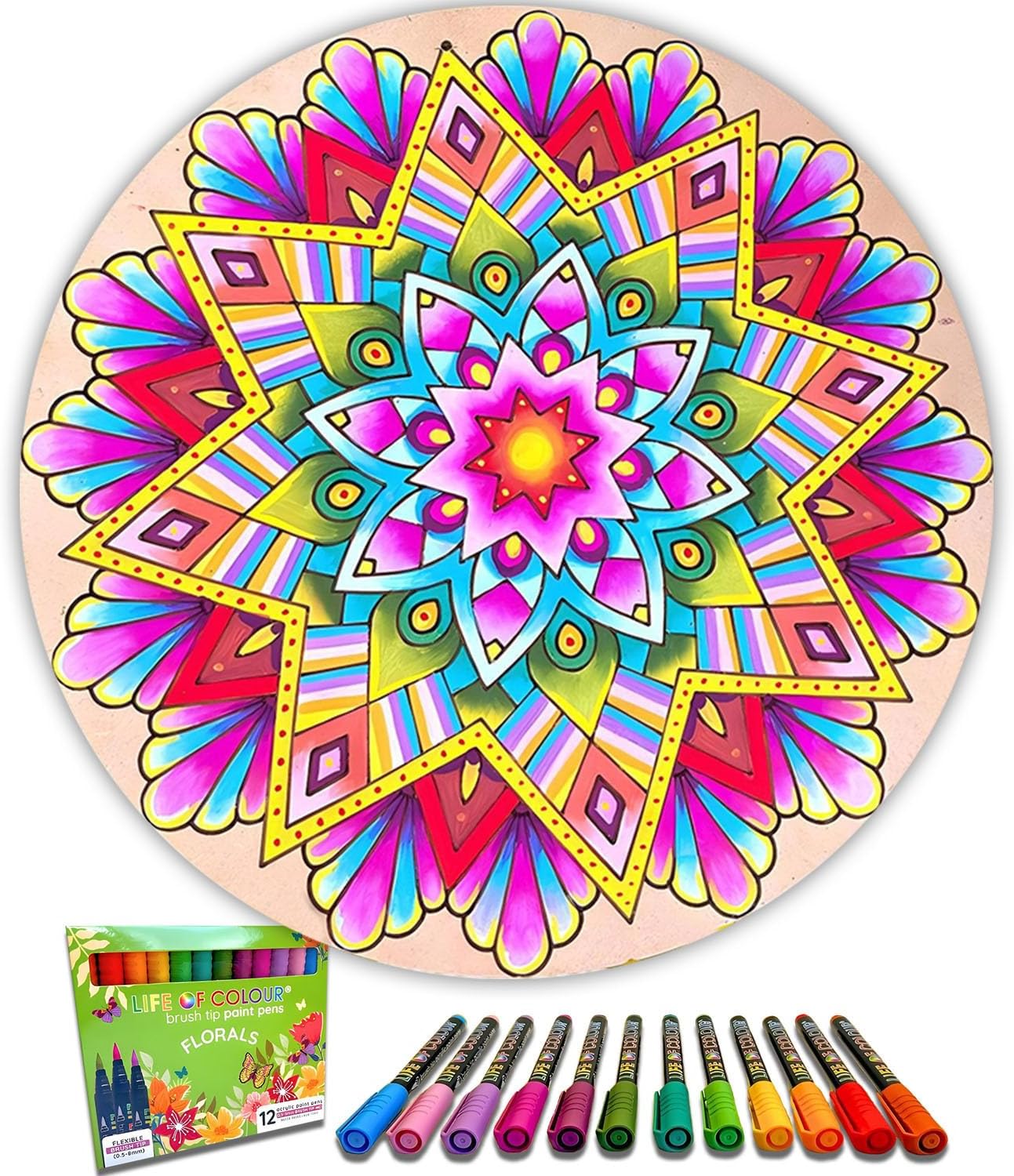 Life of Colour Extra Large Mandala Painting Kit for Relaxation