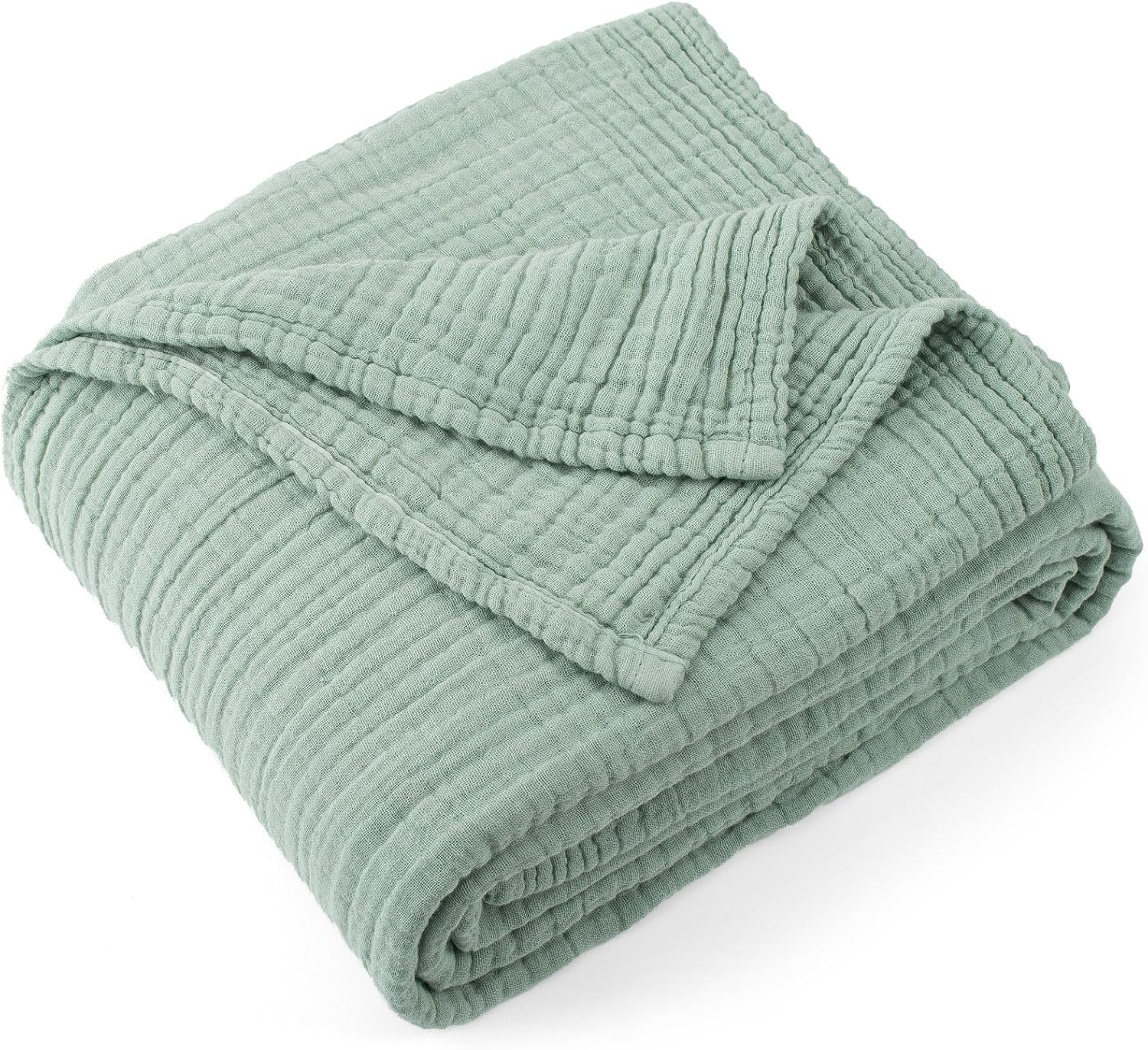Carriediosa 100% Cotton Muslin Throw Blanket for All Seasons