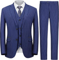 Mens Pinstripe 3 Piece Suit Slim Fit Single Breasted - Elegant Look