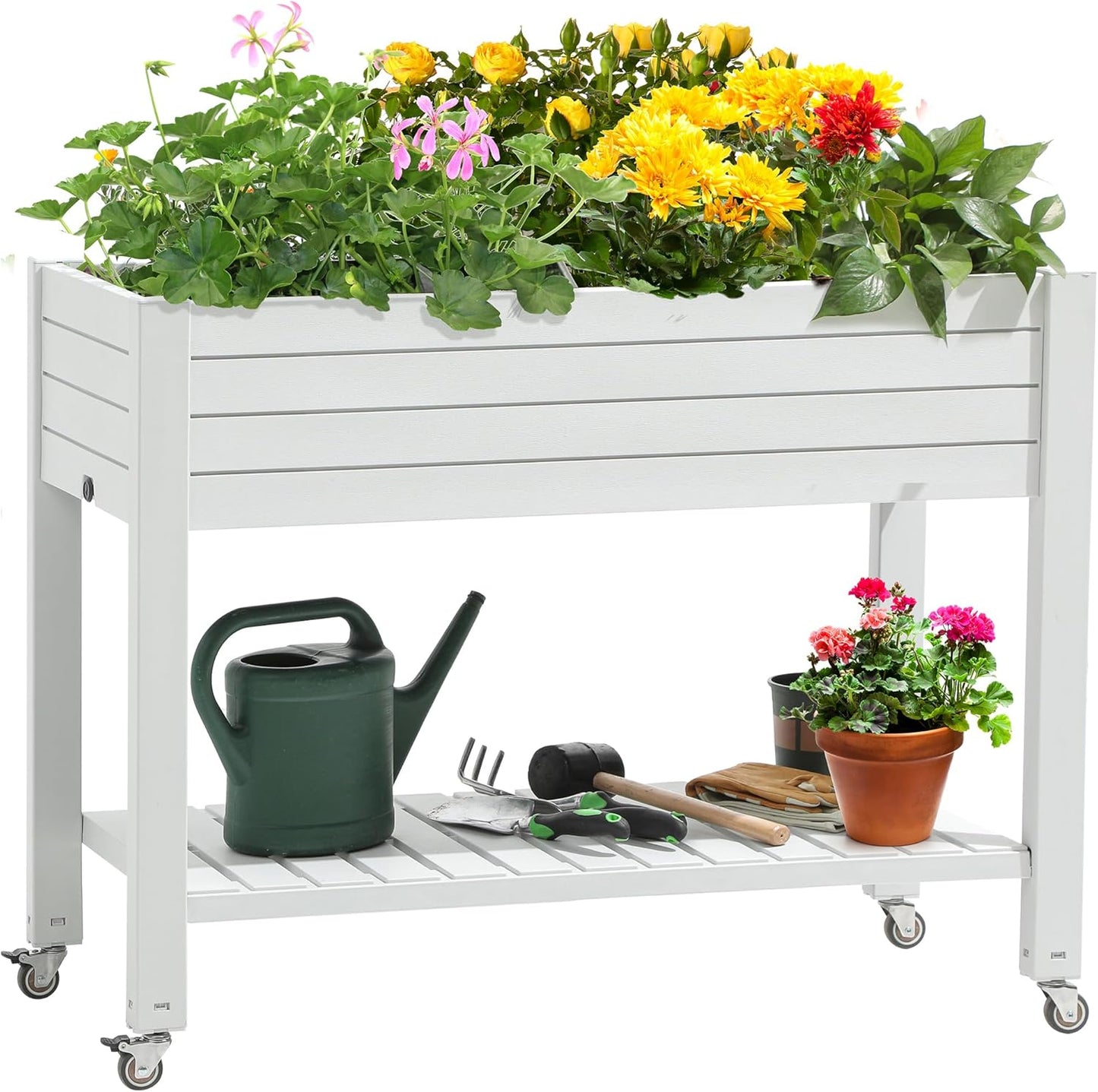 Elevated Garden Bed Kit with Legs and Wheels for Easy Gardening