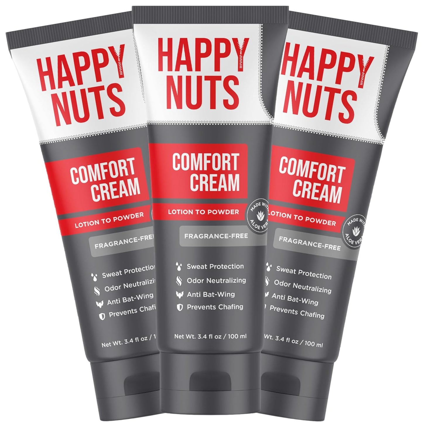 Happy Nuts Comfort Cream Deodorant for Men: Anti-Chafing Defense